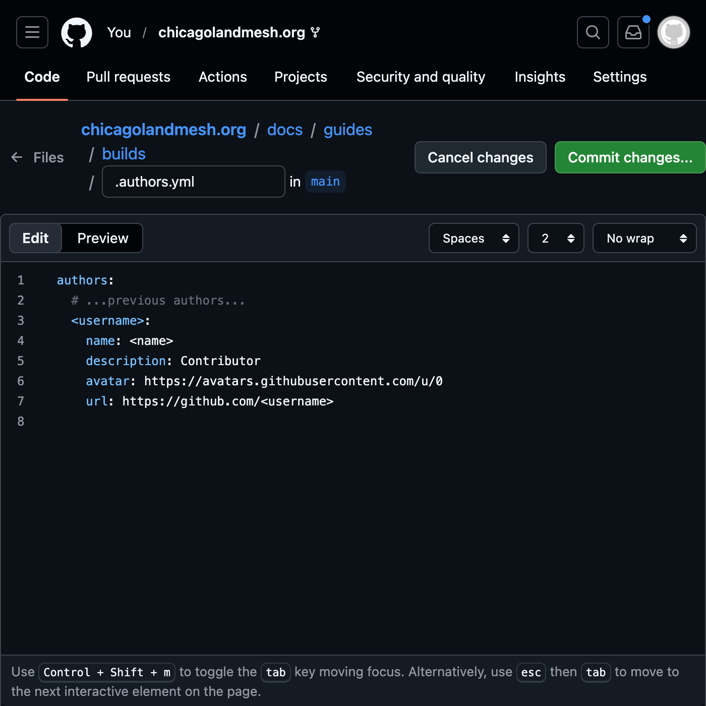Add yourself to .authors.yml